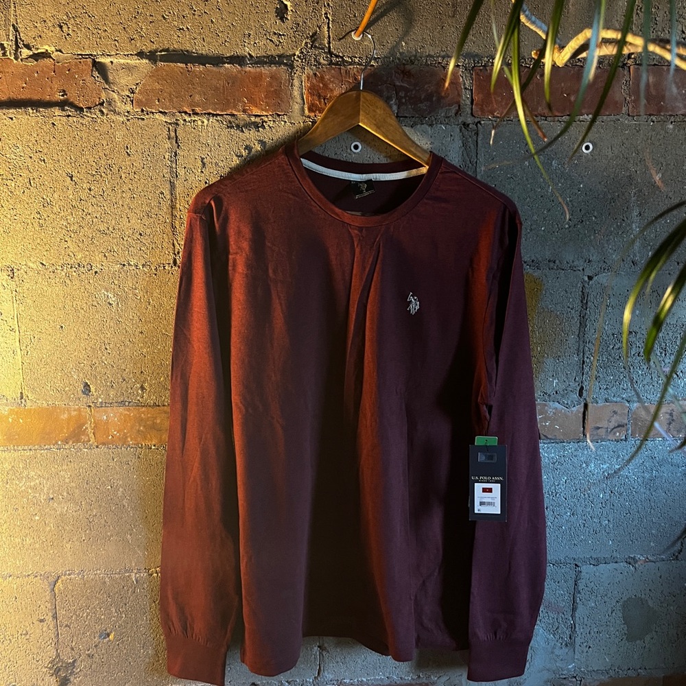 U.S. Polo Assn. Maroon Long Sleeve Tee